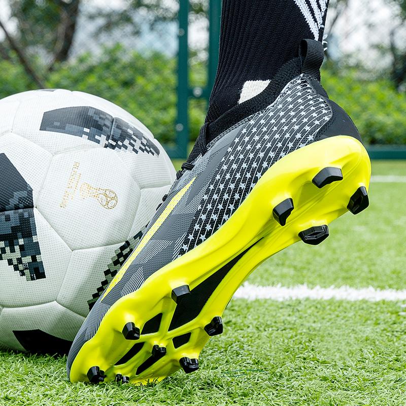 2024 Men's Soccer Shoes Large Size Ultralight Football Boots Boys Sneakers Non-Slip AG/TF Soccer Cleats Ankle Boots Unisex