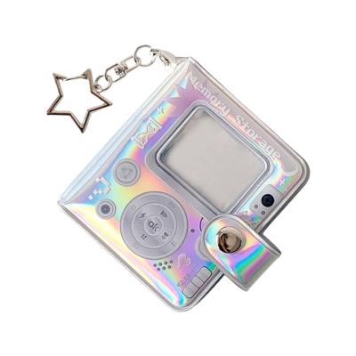 Photocard Binder Album Mini Photo Album with Keychains Mini Photo Card Books Holder with Pendants DIY Keychian 32 Pocket