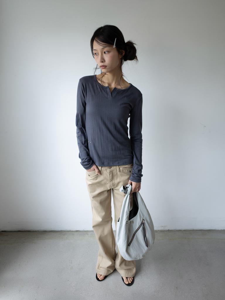 Onseuka Straight Flare Denim Pants (Honey Beige)