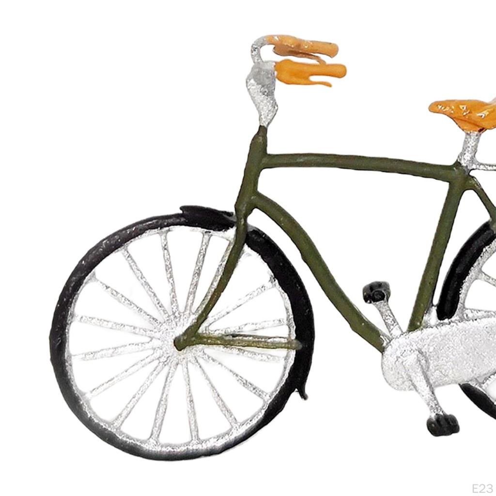 1/64 Scale People Figurines Miniature Bicycle Model DIY Diorama Table Decoration