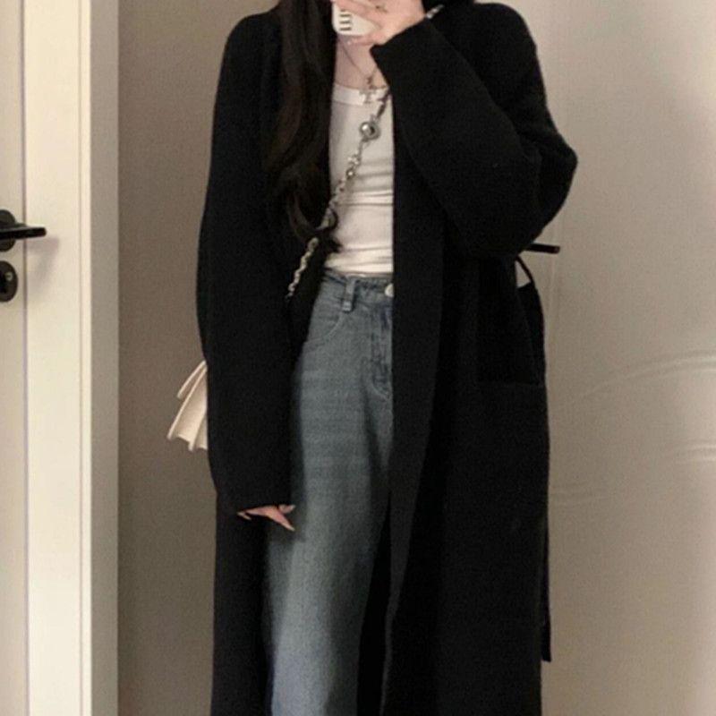 

Lazy Style Women s Over-the-Knee Knit Cardigan Coat Others