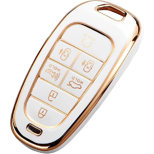 for Hyundai Key Fob Cover with Keychain, Premium TPU Key Case shell for 2024   Hyundai Sonata, Santa Fe, Nexo, Tucson Remote Smart Car Key Fob