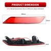 2Pcs LED Car Rear Bumper Reflector Light for Honda Civic Sedan/4DR 2013 2014 2015 Fog Warning Light Accessories