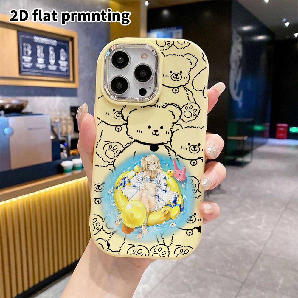 Phone Case: 2D Flat Design Suitable for iPhone 18 17 16 15 14 13 Pro Protective Case, Couple Style, Pool Play, Christmas and Halloween Gift