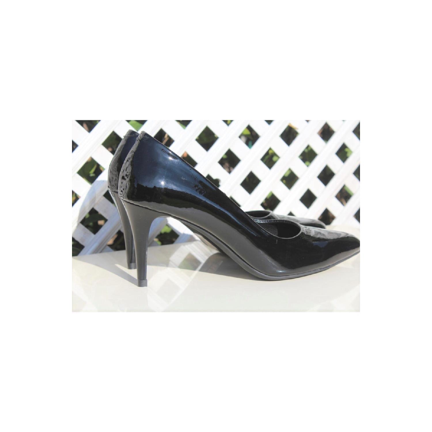 

Women s Love Genuine Leather Black Patent Leather Stiletto 38 чорний