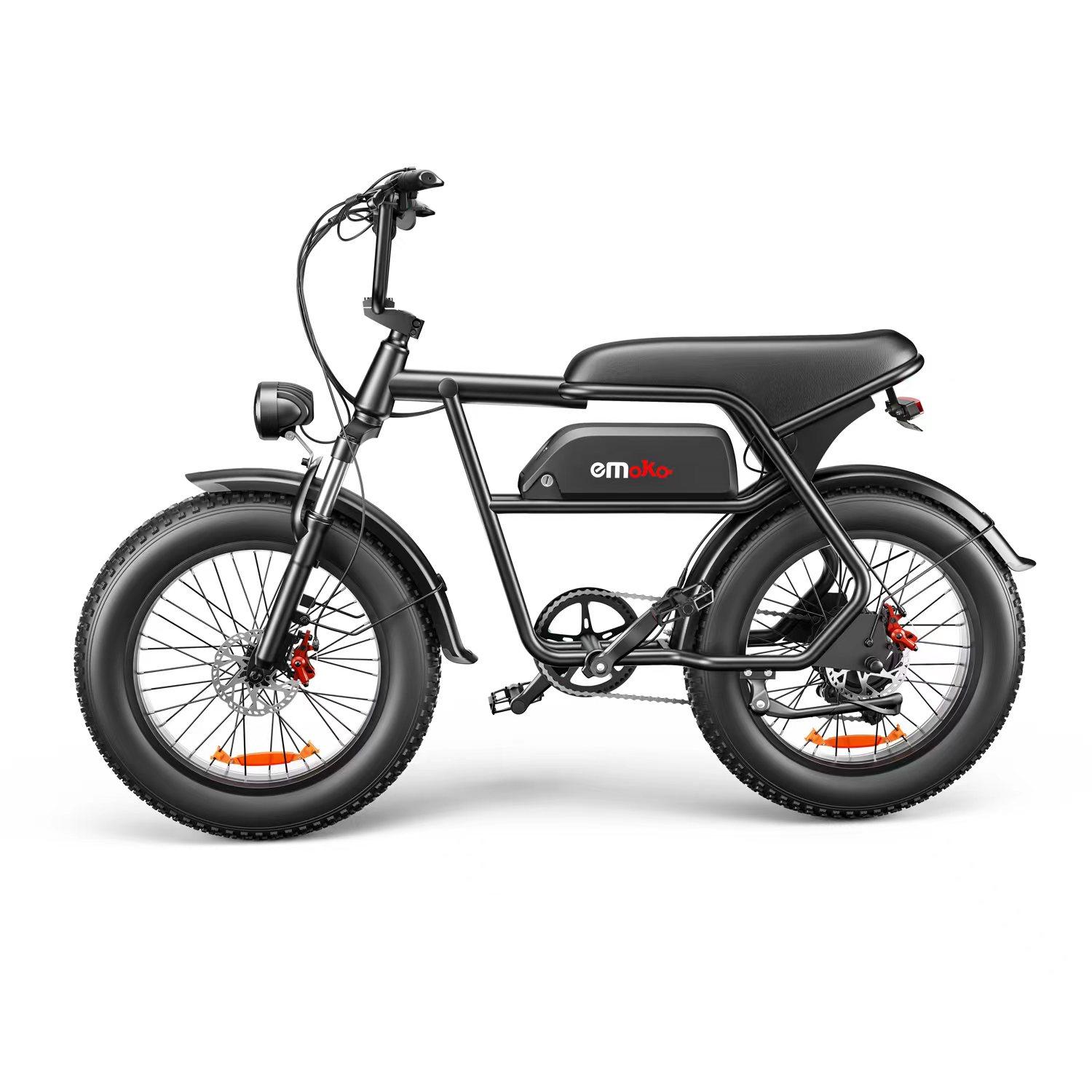 Bicicleta Eléctrica Urbana EMOKO C99 250W para Adultos Batería Extraíble 48V20Ah, Frenos de Disco Hidráulicos, Suspensión de Horquilla Delantera Pedelec con Puerto de Carga USB C99: 250W 48V20Ah negro