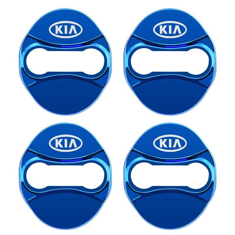 4 Stück 3 Typen Für Kia Rio Ceed Sportage Cerato Soul Autotür-Schlossabdeckung Aufkleber Metall-Emblem Abziehbild Auto-Tür-Styling