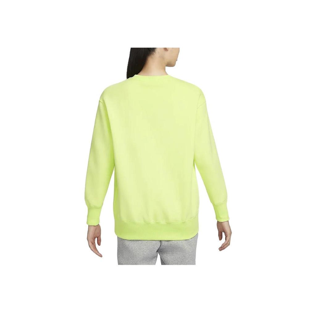 Nike Sportswear Phoenix Fleece Solid Color Crewneck Sweatshirt Women Sweatshirt Light-Lemon-Yellow DQ5734-736