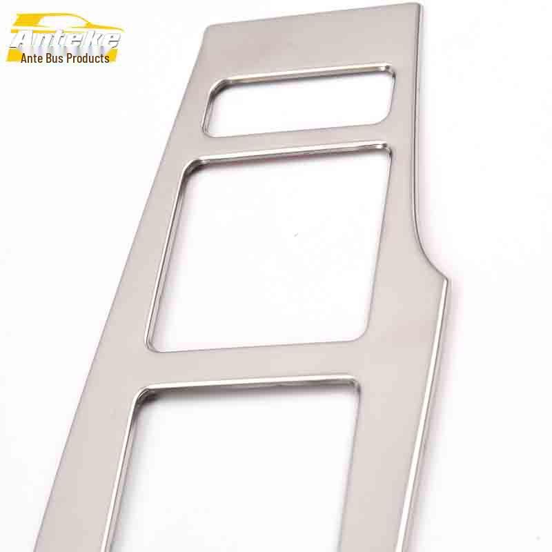 CX70 Glass Lift Frame & Stainless Steel Window Armrest Switch Button Decor Stickers.