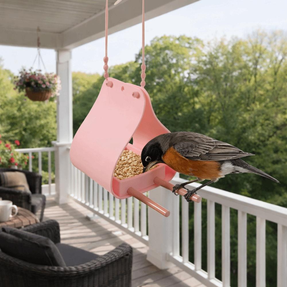 Waterproof Automatic Feeder Large Capacity Hummingbird Feeder Bird Feeding Tray Backyard