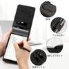 WEMATE Notebook A7 Horizontal Ruled Vertical Dotted Time Schedule 1 Metal Ballpoint 8 Pages in 4 with Card Pocket Pen PU Leather Meeting Daily Record