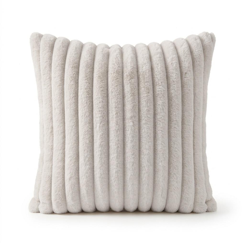Imitation Rabbit Plush Pillowcase,Modern and Simple Home Decoration Pillowcase, Living Room Solid Color Sofa Cushion, Pillowcover