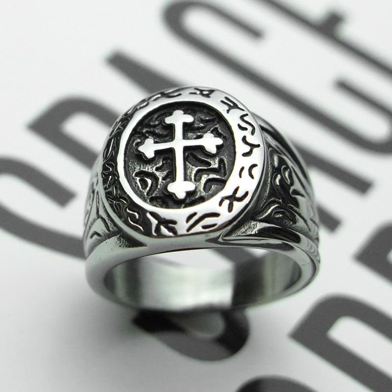 Cross Ring Vintage Ins Trendy Men and Women Couple Ring Vintage Index Finger Cross Ring 2026