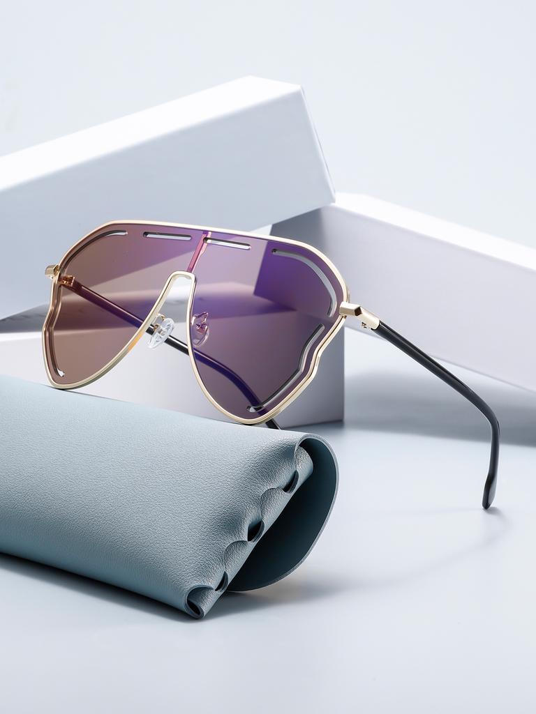 Einteilige hohle Sonnenbrille Sonnenbrille Trendy Sonnenbrille Frauen