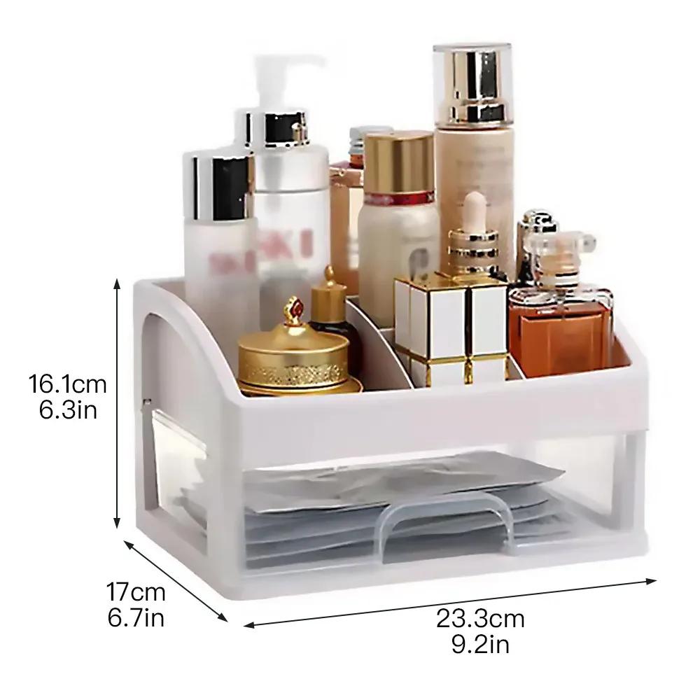 

Drawer Style Storage Box Transparent Jewelry Skin Care Products Storage Box High-capacity Desktop Clutter Dustproof Organizer
