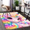 1pc Rainbow Unicorn Office Chair Mat - Anime Cartoon Design, Non-Slip Carpet for Home Decor, Suitable for All Seasons.H070