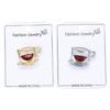 Decorative Openwork Designs Cafe Cup Brooch Versatile Gift for Friend Family Statement Clothing Accessories Accessory