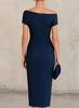 2026 European & American One-Shoulder Waist-Cinched Pleated Slit Evening Gown for Banquets & Commutes