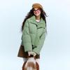 Sancai 2025 Winter Stand-Collar 90% Duck Down Wool Blend Short Jacket