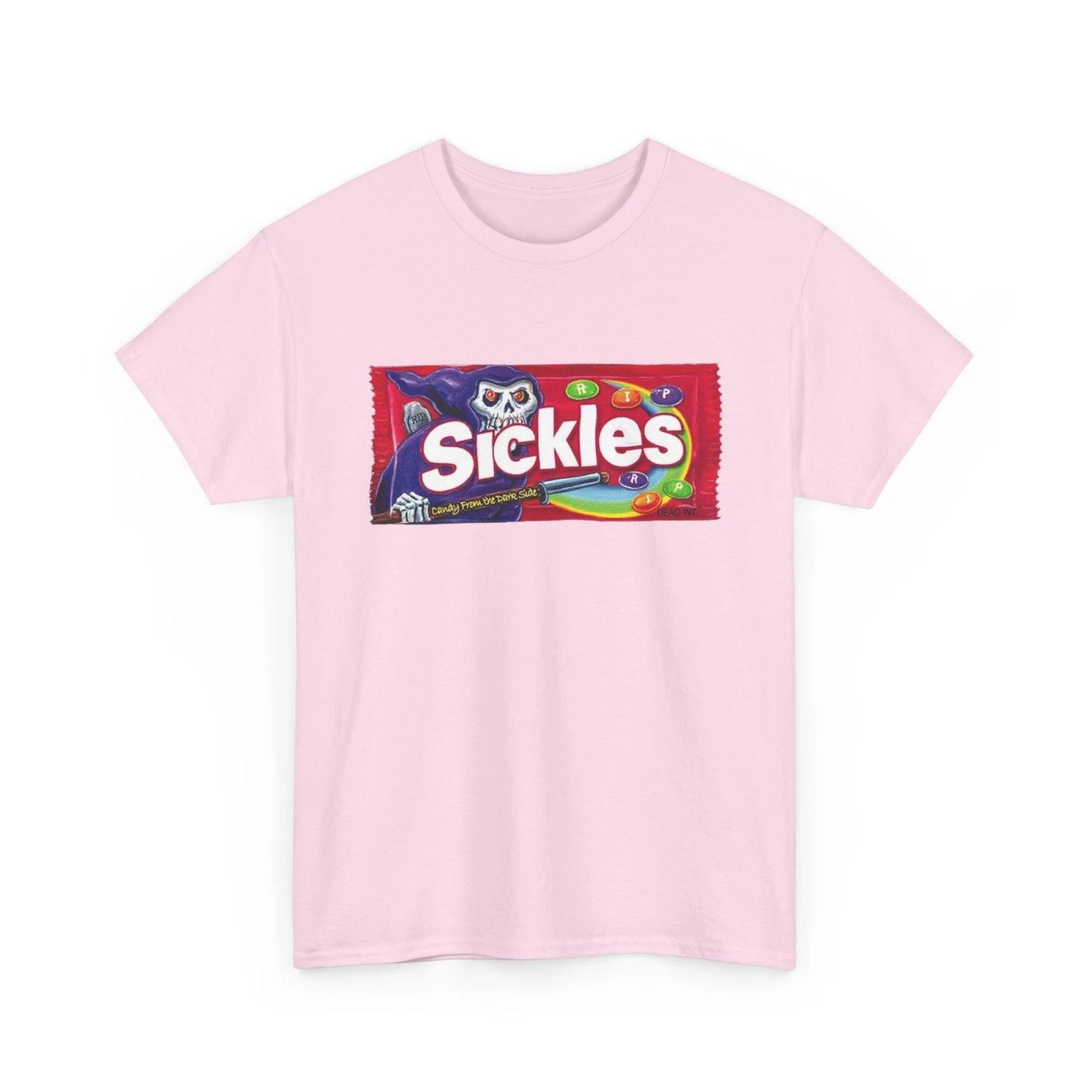 Wacky Packages Серпы Конфеты Печатная Футболка Забавная Пародия на Skittles S