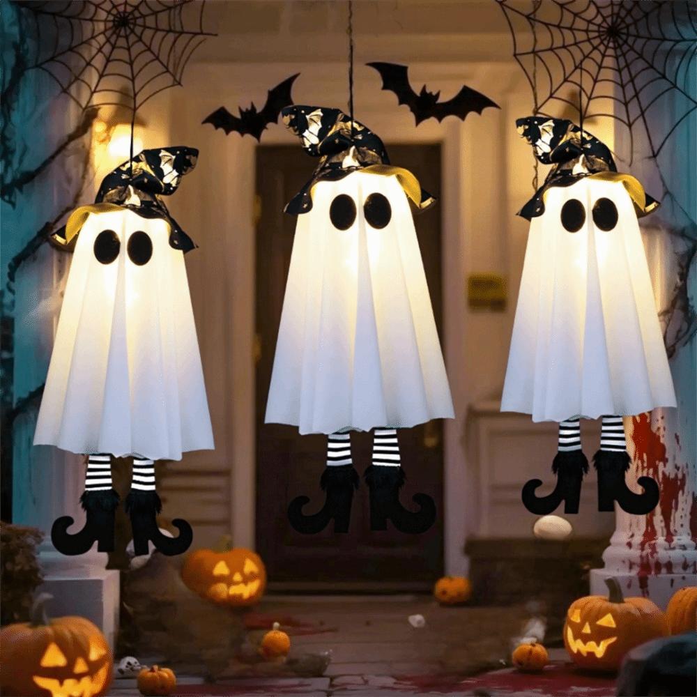 Flashing LED Specter Luminous Specter Ceiling Hanging Halloween Hanging Ornament  Porch