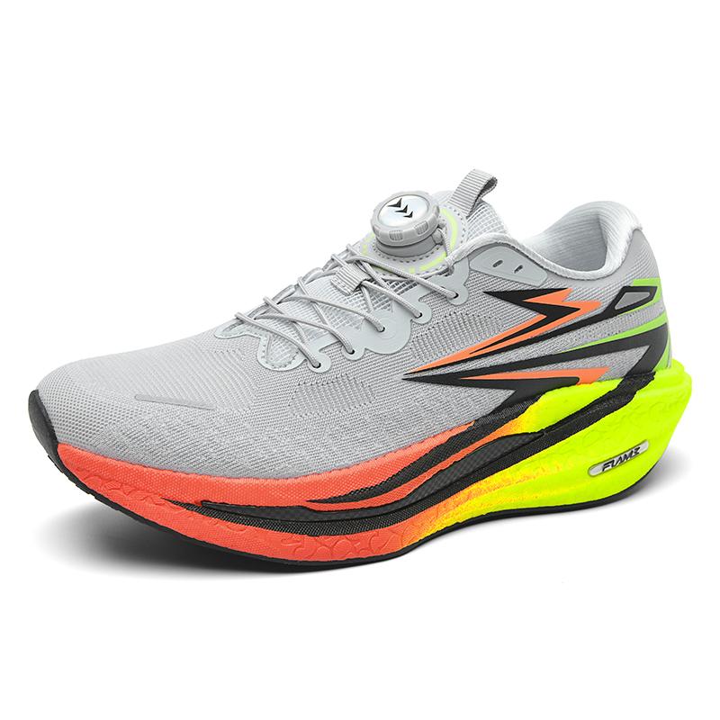 

Student technology rotating buckle carbon plate colorful running shoes, ultra-light high-elasticity popcorn sole sports shoes 34