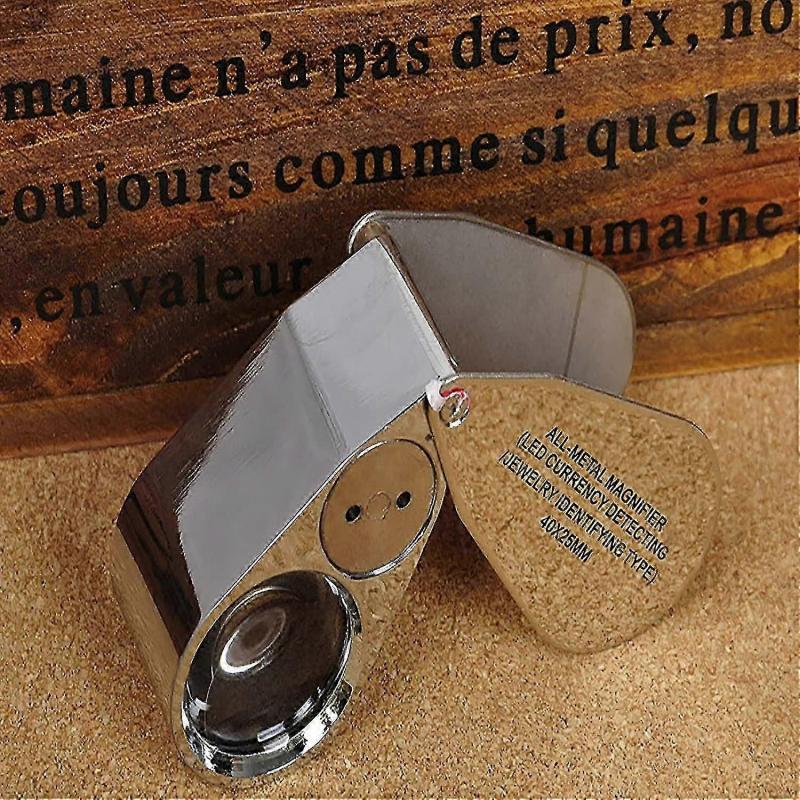 Lupa Jubilerska z Oświetleniem LED Lupa Jubilerska na Oko Szkło Optyczne Światło LED