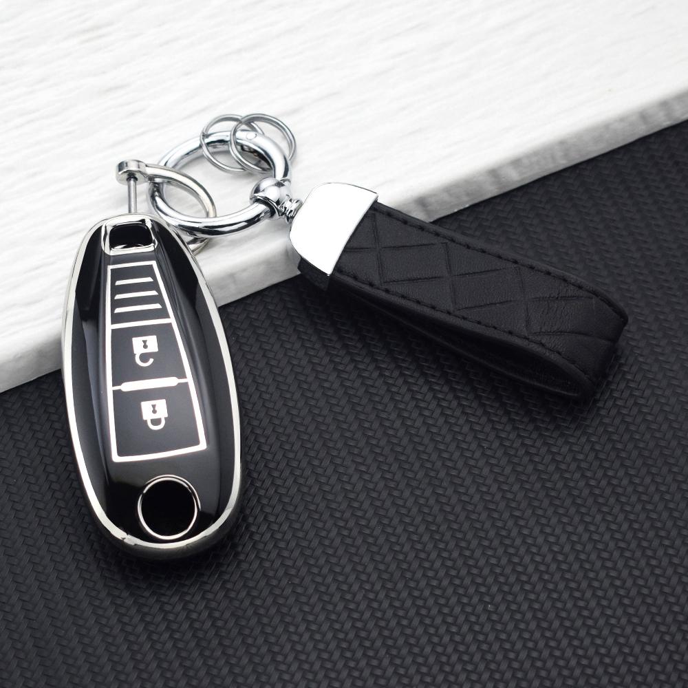 3 Knoppen Zacht TPU Auto Sleutelhoes Cover Shell Fob Beschermer Voor Suzuki Swift Vitara Ignis Sx4 Baleno Ertiga Kizashi Auto Accessoire