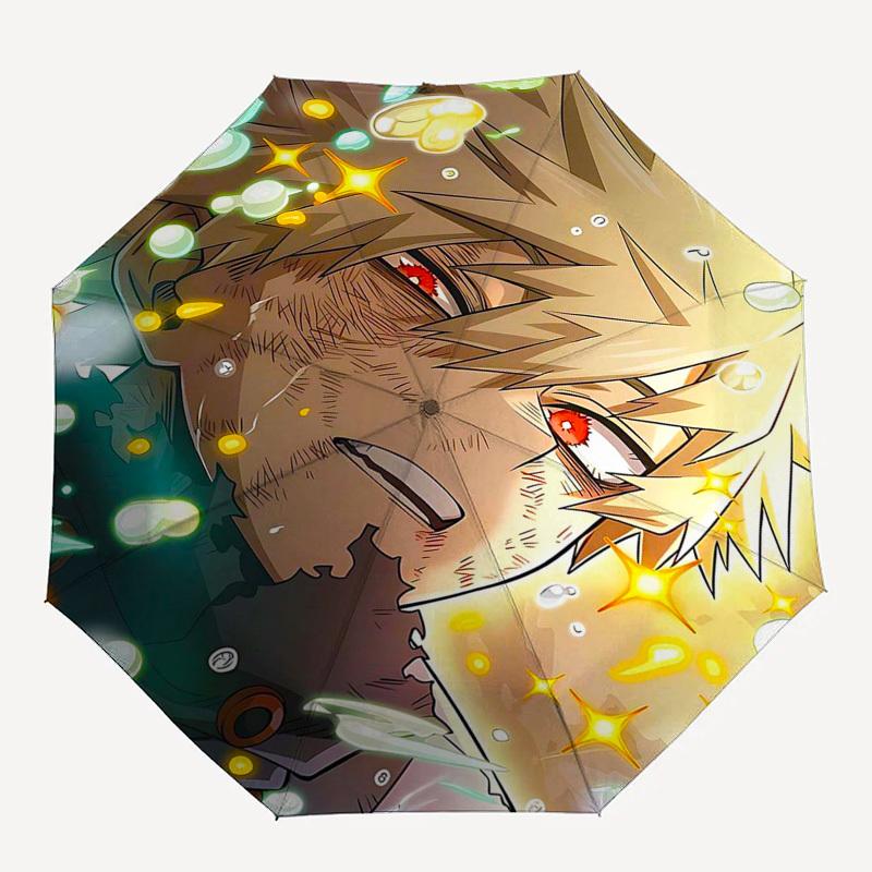 1pz Ombrello da Esterno con Design di Personaggio Anime - Apertura/Chiusura Automatica, Design Portatile a 3 Pieghe, Telaio in Ferro a 8 Stecche - Regalo Perfetto per i Fan, T
