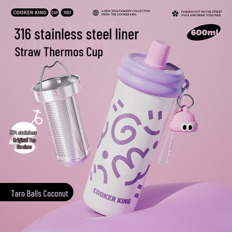 Chuidahuang 600ml Ceramic Coated Insulated Cup