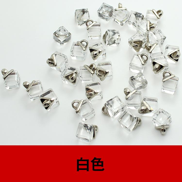 

Three Loves, пуговицы, стеклянные хрустальные ромбовидные пуговицы, цветная рубашка, пуговицы своими руками, норка, кардиган, пуговицы Y216-White * See details