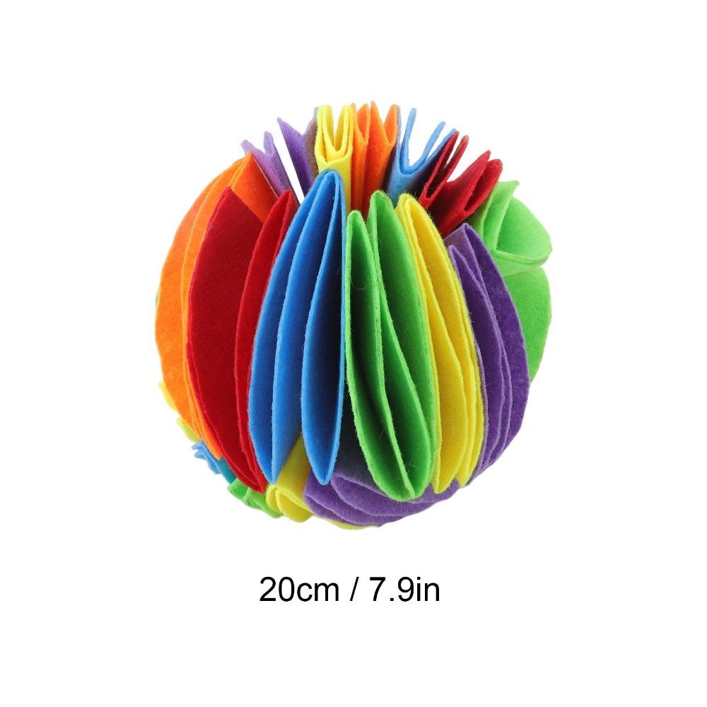 Round Spherical Snuffle Ball Plush Fleece Pet Puzzle Ball Enrichment Ball  Indoor Daily Play