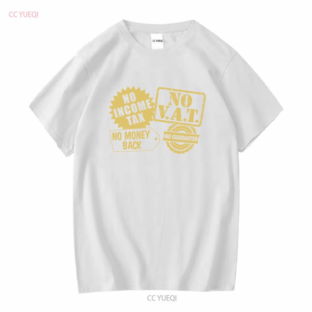 Keine Einkommensteuer Mehrwertsteuer T-Shirt Nur Narren und Pferde Del Boy Rodney Lustiger Witz Vintage Gewaschenes Oberteil für den Alltag Mode homme