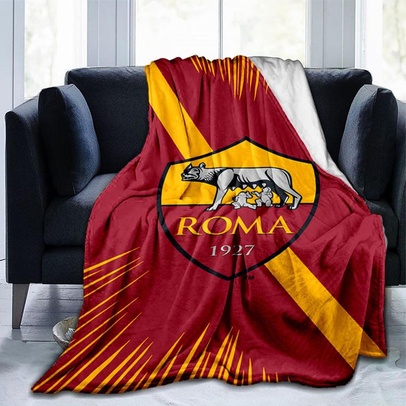 Rome Wolf Football club Printed Throws Blanket Soft Flannel Blankets for Couch Bed Gifts for Men Women Picnic blanket Christmas gifts