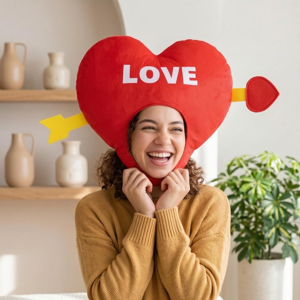 Soft Heart Headpiece Comfortable Love Hat Romantic for Stage Performances