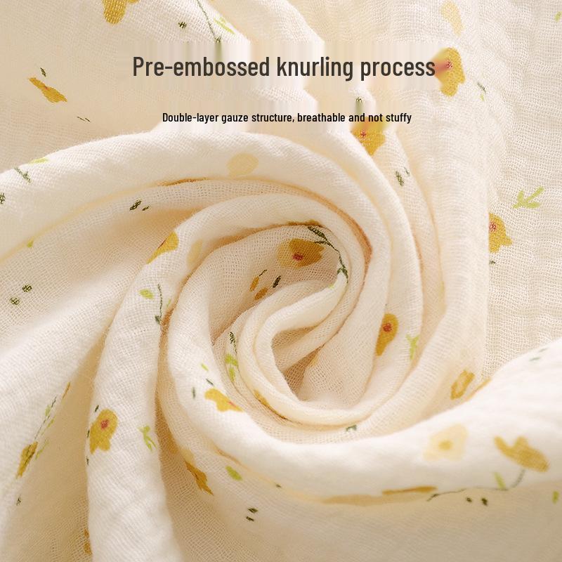 Baby Bath Towel: Pure Cotton Absorbent Gauze Swaddle, Summer Blanket, Infant Wrap