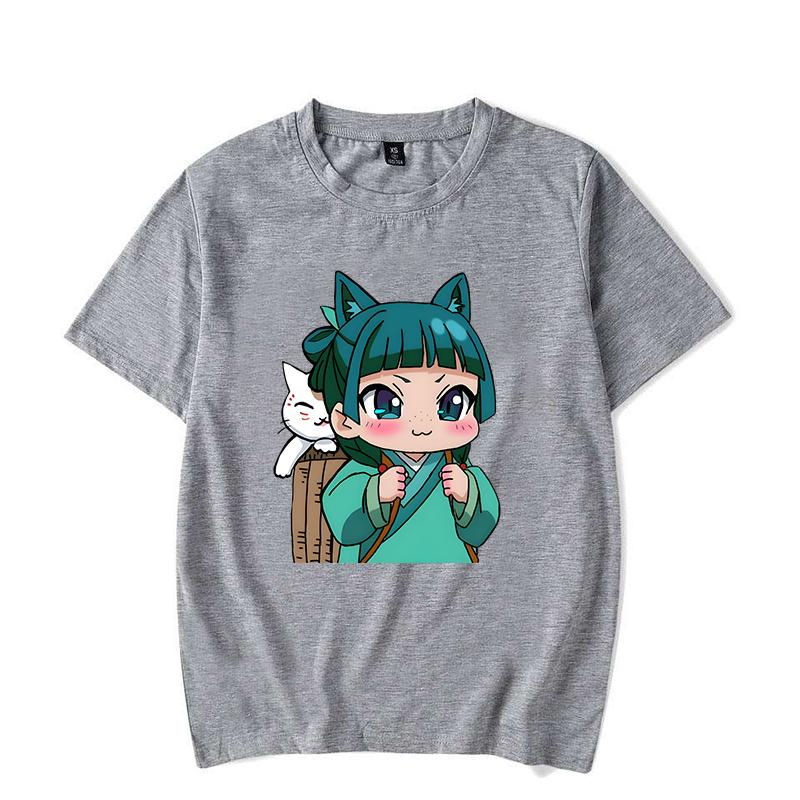 Funny Anime The Apothecary Diaries Printed T-shirts For Women Summer Short Sleeve Round Neck Cute Loose T-shirt Personalized Top