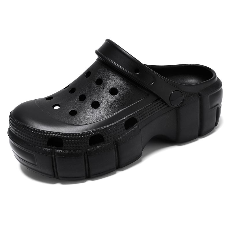 

Летняя обувь Cave, женские нескользящие песчаные тапочки из ЭВА с толстой подошвой, женские сандалии 36/37 чёрный