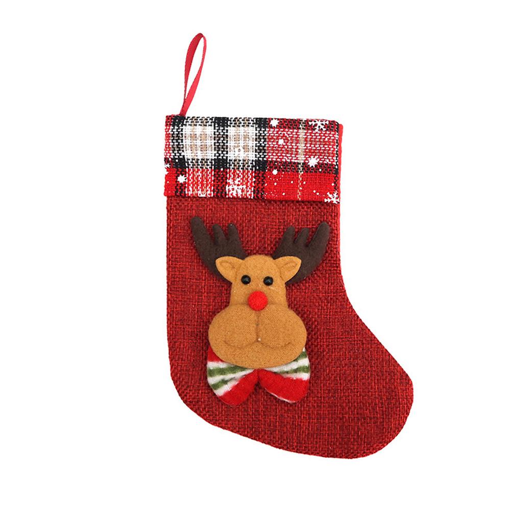 Christmas Socks Small Linen Snowman Candy Gift Bag Christmas Decoration Christmas Socks