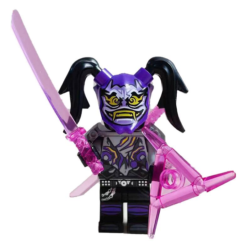 Ninja Warrior Superhero Doll With Weapon Single Building Block Assembly Toy