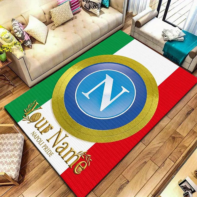 Napoli Crest Custom Name Carpet Rug For Living Room Bedroom Home Sofa Decoration Kids Play Nonslip Floor Mat