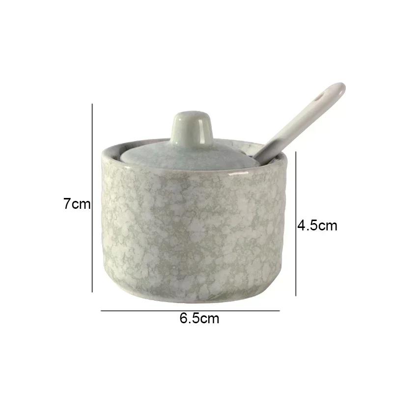 Retro Ceramic Seasoning Jars Salt and Pepper Shakers Kitchen Spice Tools Spice Organizer Jars Seasoning Box Kitchen Accessories