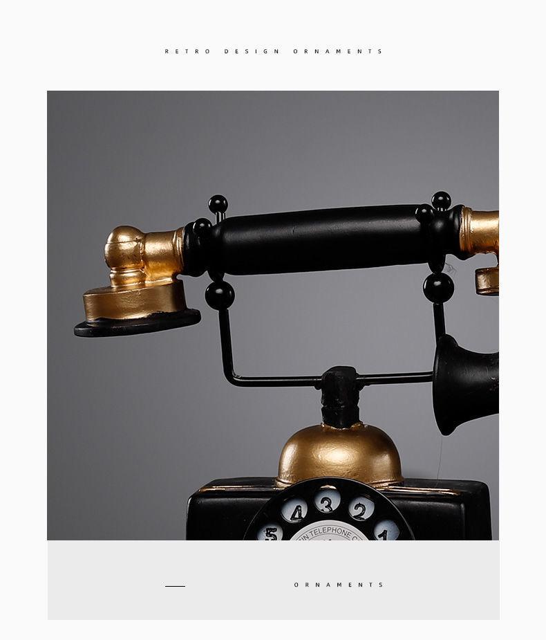 European Retro Telephone Ornament for Living Room, Wine Cabinet, TV Cabinet, or Office Display.