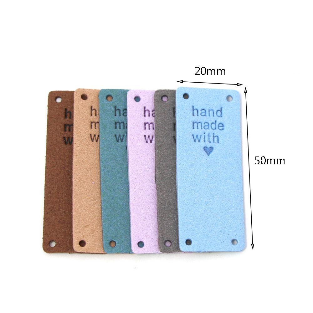 Knitting Leather Super Fiber Clothes Tags Handmade Labels Sewing Accessories Garment Labels
