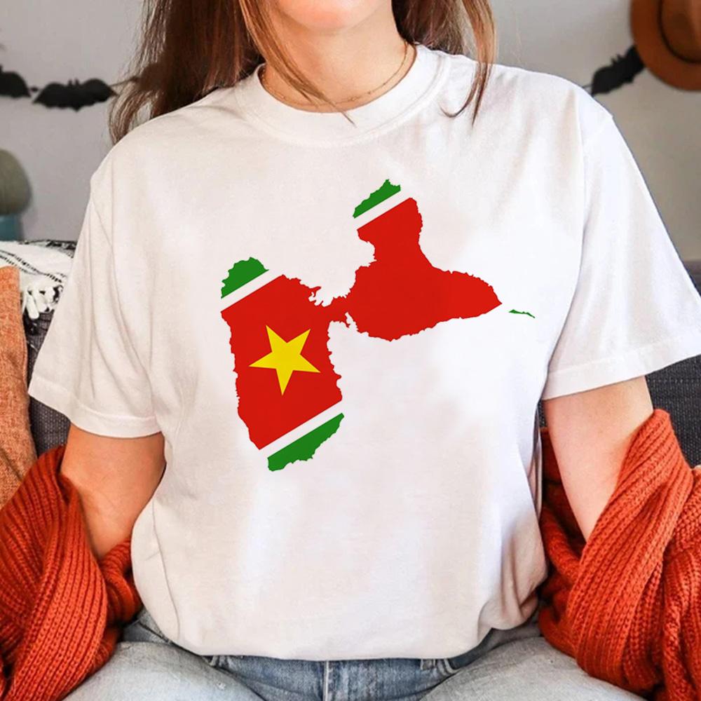 Guadeloupe top women Y2K streetwear t shirt female 2000s clothing