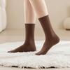 Casual Korean Style Hosiery Women Mid-Length Crew Socks, Loose Cuff Mittens, Comfortable Breathable Athletic Socks Solid Color for Autumn Winter Daily