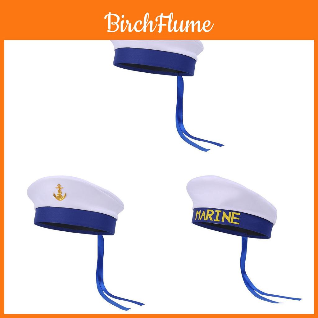 Sailor Hat For Men Women Summer Breathable Polyester Captain Party Stage Costume