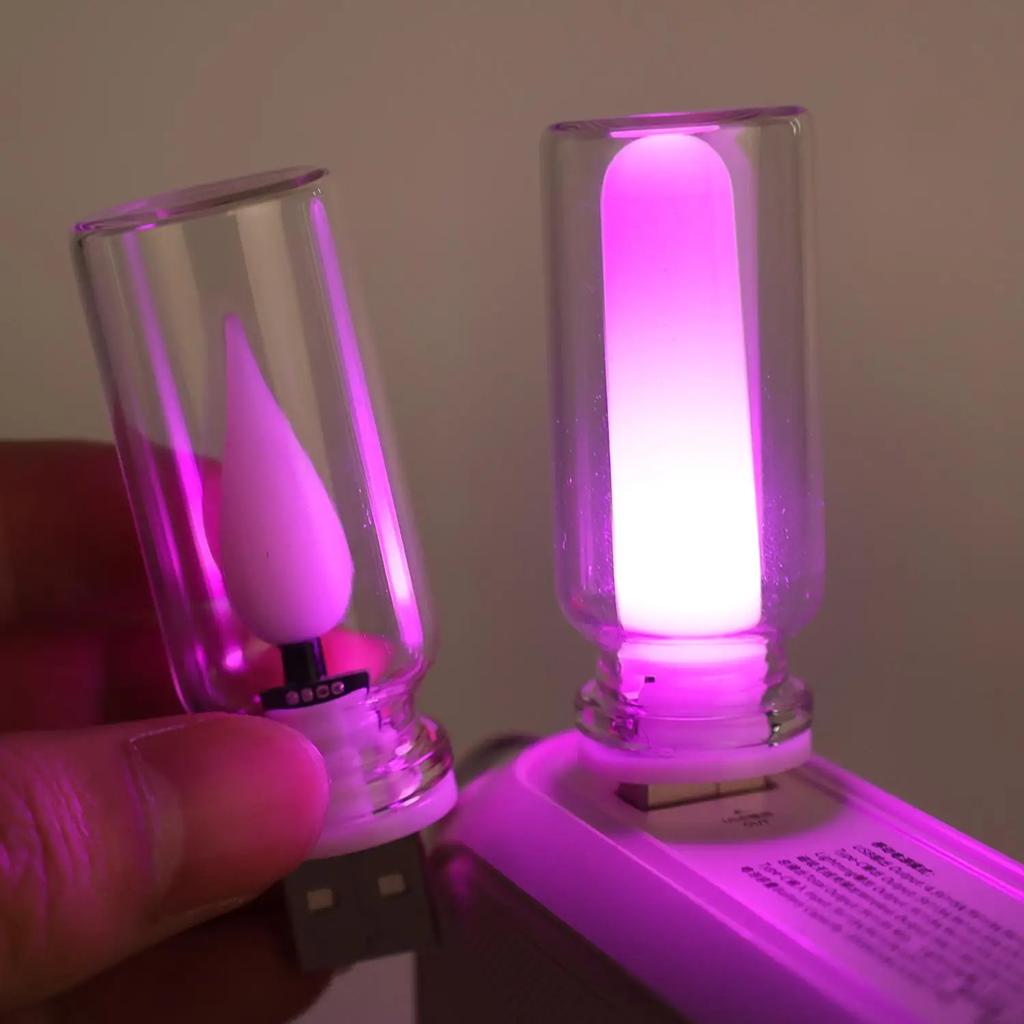 Candle Light with Color-Changing USB Car Simulated Ambient Lighting Durable Energy-Efficient Eco-Friendly Sturdy Wear-Resistant