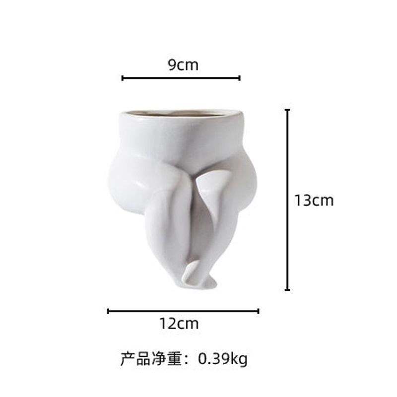 Hydroponic Vase Ass Vase Ceramic Flower Pots Body Art Bust Ceramic Flower Pot Vase Plant Pot Fleshy Flower Vase Home Decoration