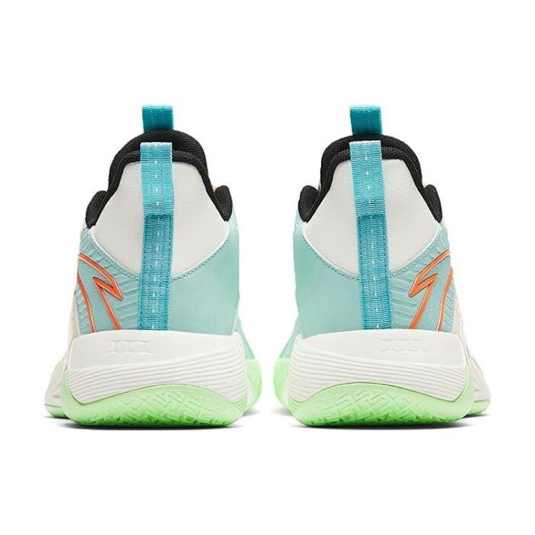 Anta Speedy Basketball Shoes Men's Mid Top White Green Blue 112341604-5